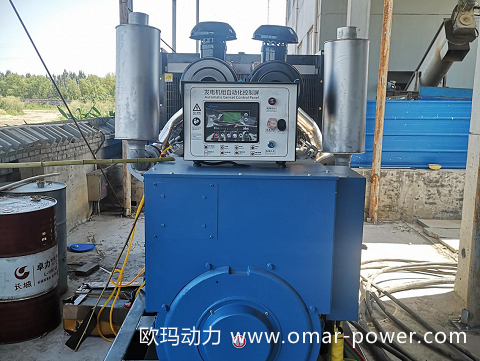 滎陽(yáng)污水處理廠   800KW上柴開(kāi)架式發(fā)電機(jī)組